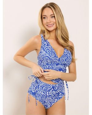 M Com High Waisted Bikini Briefs - Blue