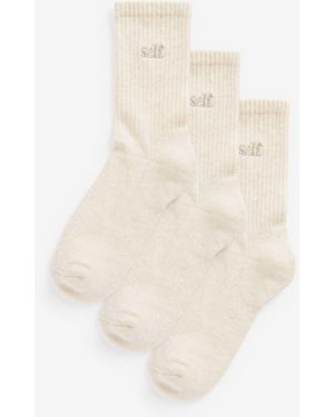 Self 3 Pack Cushion Sole Lounge Ankle Socks 3 Pack - White