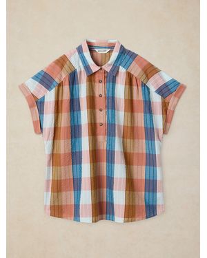 White Stuff Stuff Orla Pop Over Shirt - Blue