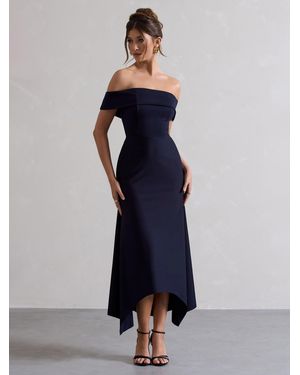 Club L London Windsor Bardot Maxikleid - Blau