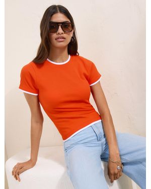 Friends Like These Double Layer Short Sleeve T-Shirt - Orange