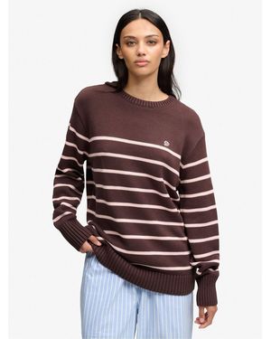 Superdry Oversized Stripe Jumper - Red