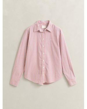 GANT Classic Poplin Stripe Shirt - Pink