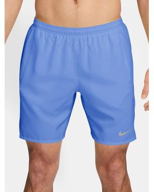 Nike 7 Inch Miler Dri-Fit 7 Inch Brief Lined Running Shorts - Blue