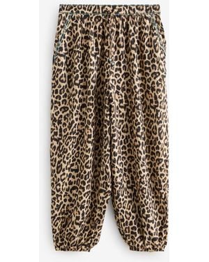 Never Fully Dressed Never Fully Dressed Leopard Lurex Balloon Trousers - Multicolour