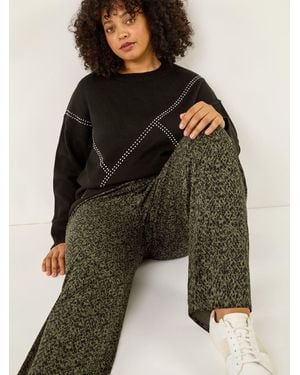 Roman Curve Paisley Wide Leg Culottes - Green