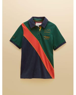 Joules Official Burghley Classic Fit Cotton Pique Polo Shirt - Green
