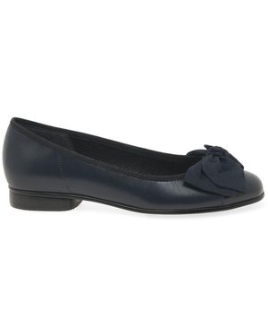 Gabor Amy Leather Dress Court Shoes - Blue