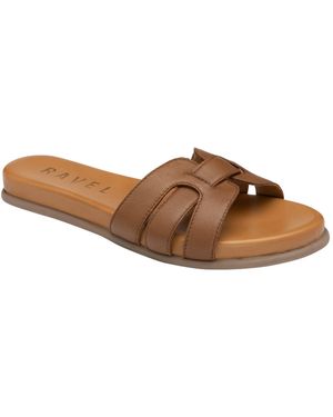 Ravel Leather Mule Sandals - Brown