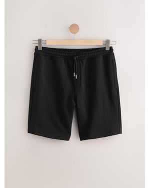 Next Brushed Jersey Zip Pocket Shorts - Black