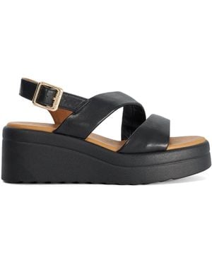 Dune Leather Karing Wedges - Black