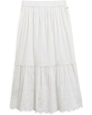 Barbour Avebury Midi Skirt - Weiß