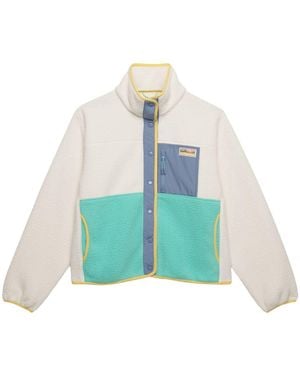 Superdry Colour Block Fleece Jacket - Blue