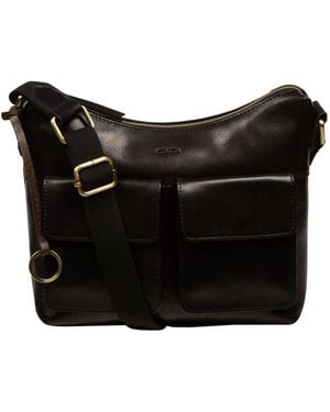 Conkca Natalie Leather Shoulder Bag - Black