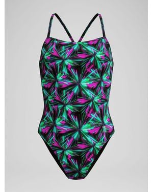 Speedo Printed V-Back 2.0 Swimsuit - Green