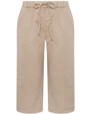 Yours Curve Yours Curve Pull On Cropped Trousers - Natural