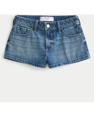 Hollister High Rise A-Line Santa Cruz Shorts - Blue
