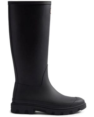 HUNTER Downpour Tall Wellington Boots - Black