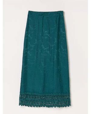 FatFace Fatface Sophie Jacquard Midaxi Skirt - Green