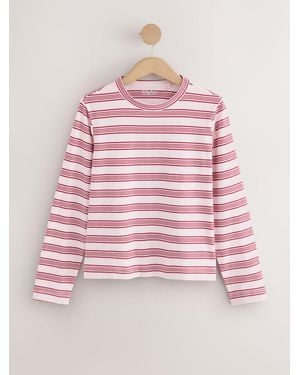 Next Stripe Long Sleeve Crew Neck T-Shirt - Pink