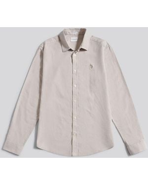 U.S. POLO ASSN. U. S. Polo Assn U. S. Polo Assn. Brushed Dobby Shirt - Natural