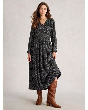 White Stuff Edie Metallic Dress - Black