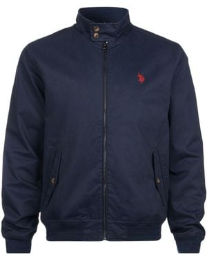 U.S. POLO ASSN. U. S. Polo Assn U. S. Polo Assn. 100% Cotton Twill Harrington Jacket - Blue