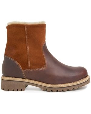 Celtic & Co. Waterproof Sheepskin Lined Ankle Boots - Brown