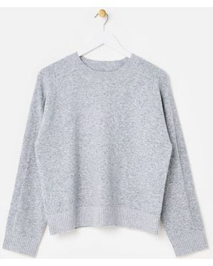Oliver Bonas Crew Neck Sparkle Knitted Sweater - Gray