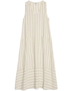 Albaray Linen Stripe Dress - White