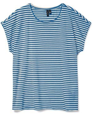 Vero Moda Soft Touch Short Sleeve T-Shirt - Blue