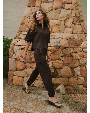 Next Chocolate N. Premium Cargo Pocket Cuffed Sweatpants - Brown