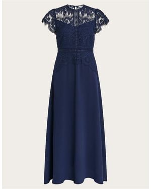 Monsoon Lace Midi Bridesmaid Dress - Blue