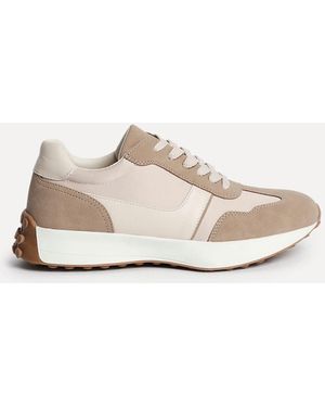 Linzi Hustle Sport Lace-Up Trainers - Natural