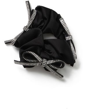 Aela Sparkle Bow Scrunchie - Black