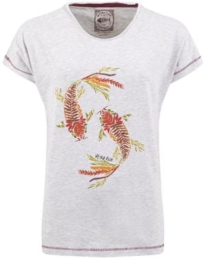 Weird Fish Fern Koi Carp Front Print Graphic T-Shirt - White