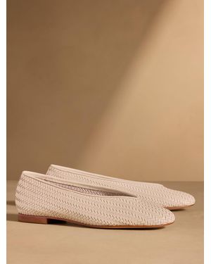 Russell & Bromley Bone Porton Woven Ballet Flats - Natural