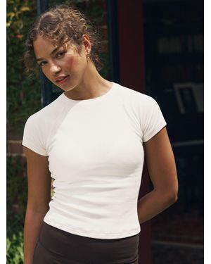 Self Fitted Rib T-Shirt - Black