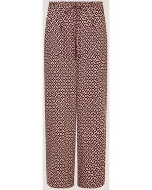 Monsoon Netta Floral Print Wide Leg Pants - Pink