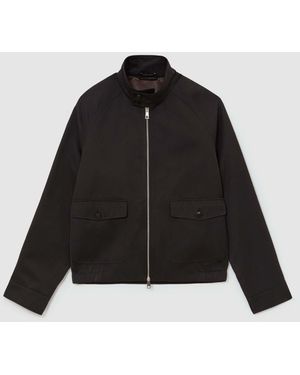 ATELIER Cotton Blend Harrington Jacket - Black