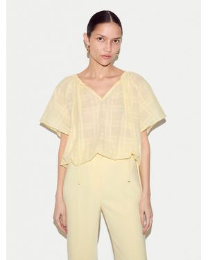 Jigsaw Drawstring Detailed Top - Natural