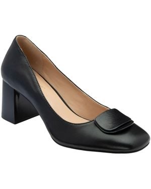 Lotus Leather Court Shoes - Black
