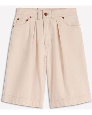 Boden Denim Bermuda Shorts - Natural