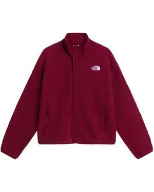 The North Face Cragmont Popper Front Fleece Jacket - Red