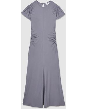 Reiss Helia Modal Blend Ruched Jersey Dress - Purple