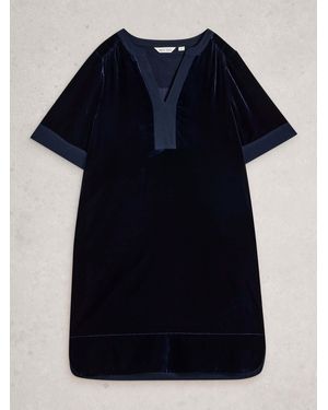White Stuff June Velvet Dress - Black