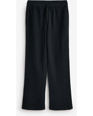 Roxy Mood Moving Crochet 100% Cotton Trousers - Black