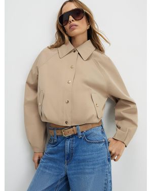 River Island Bubble Hem Bomber Jacket - Blue