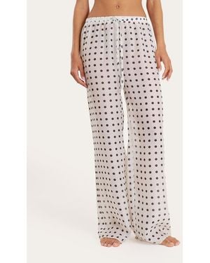 4th & Reckless Polka Dot Beach Pants - White