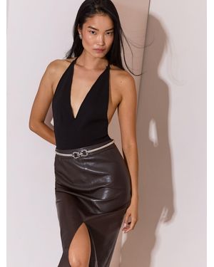 Lipsy Snaffle Buckle Slinky Belt - Metallic